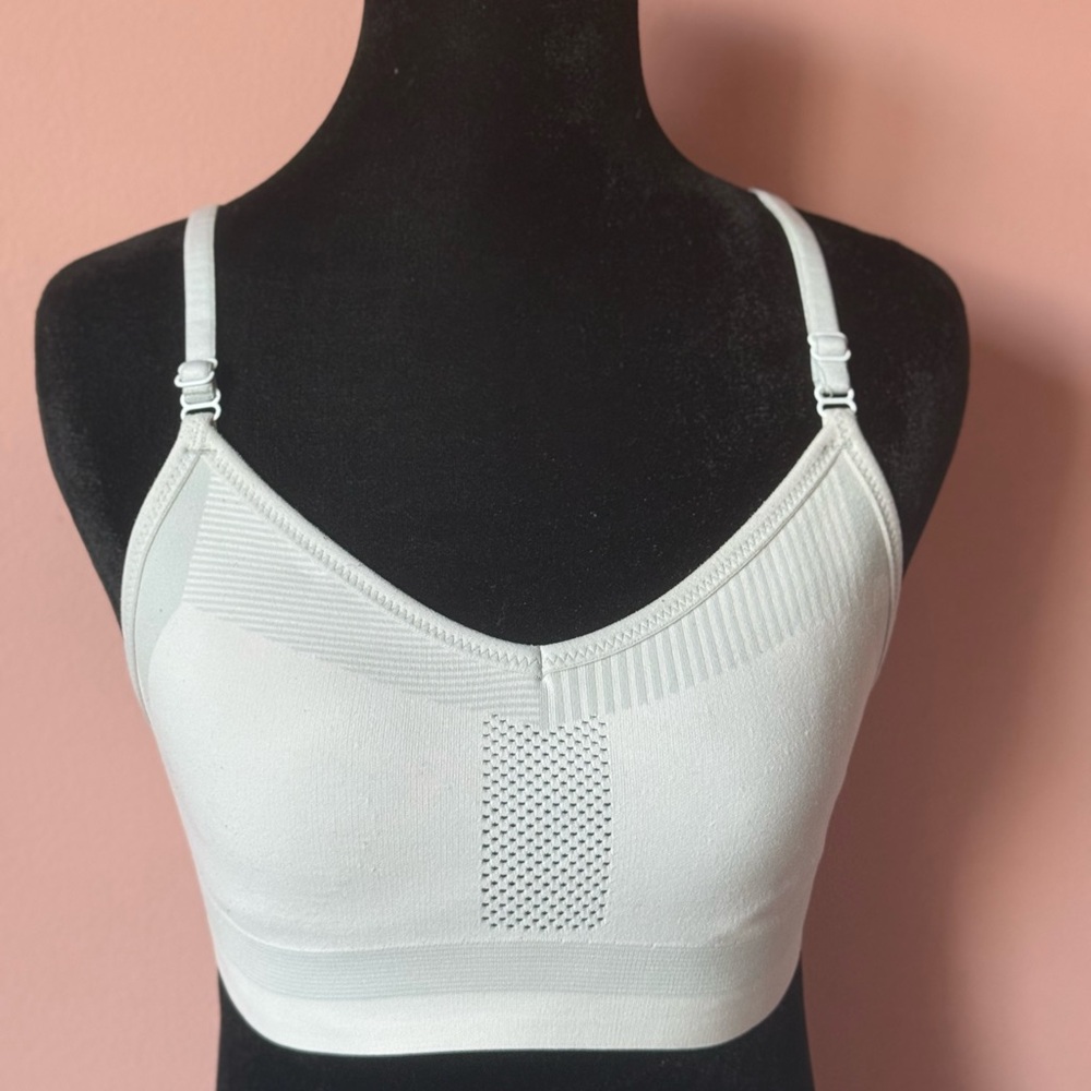 Seamless White Bralette